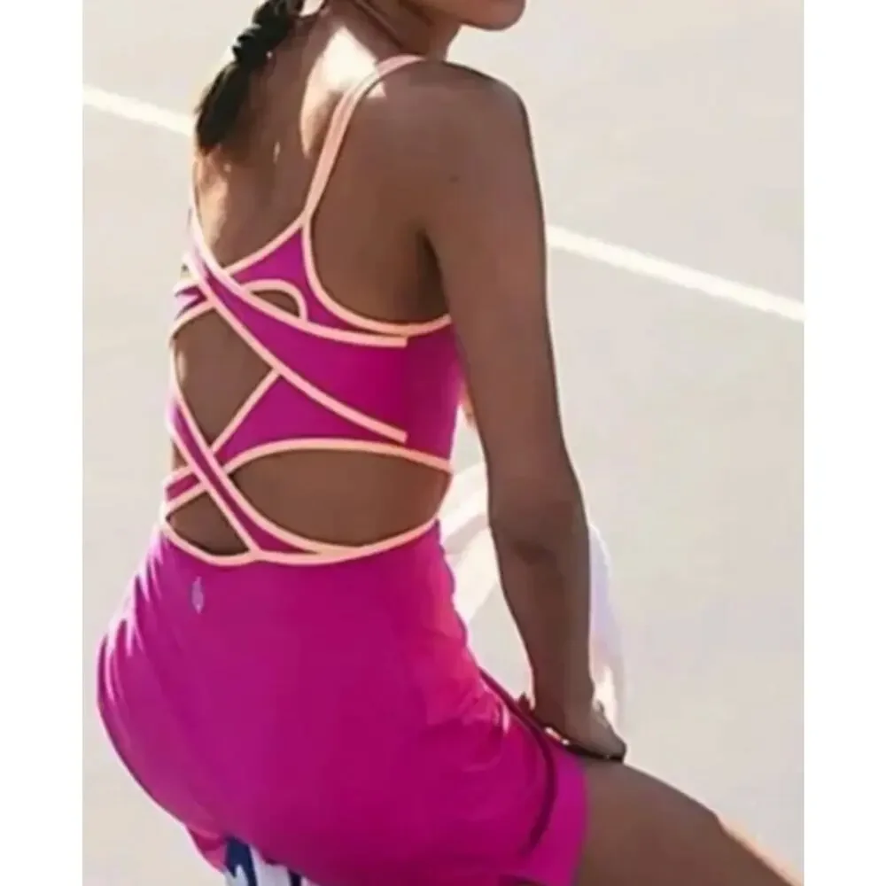 Free People Dress FP Movement One More Serve Tennis Dress Cutout Womens XL NWOT